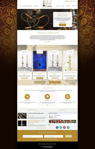 Shisha Stores Website